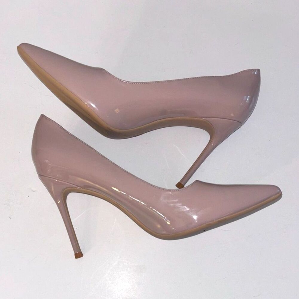 Elisabet Tang Nude Patent Pointed Toe Stiletto Pumps Size 8 Neutral Minimalist